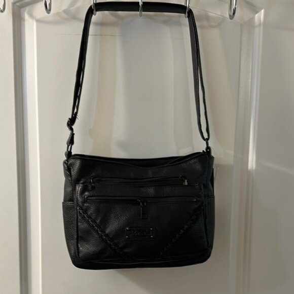 COPY - Classic leather Black Shoulder Bag with Adjustable Strap multipocket - Picture 1 of 1